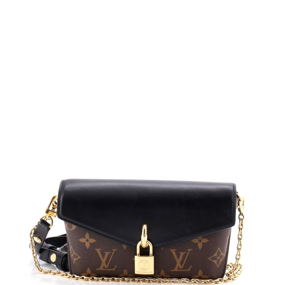 Louis Vuitton Padlock on Strap Handbag Monogram Canvas and Leather